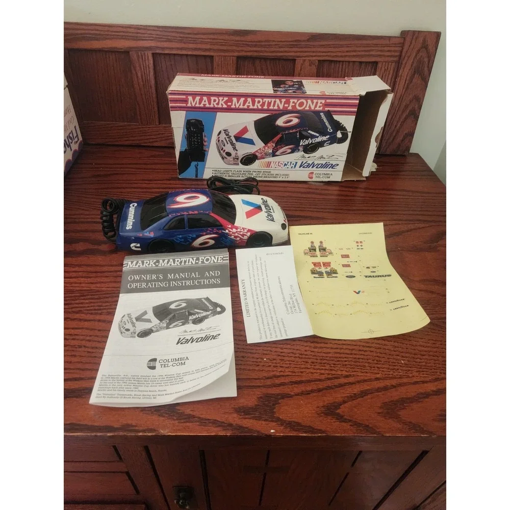 Vintage Mark Martin-Fone‎ Telephone NASCAR Columbia Tel-Com Novelty Phone